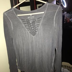 Soft & sexy American early long sleeve shirt